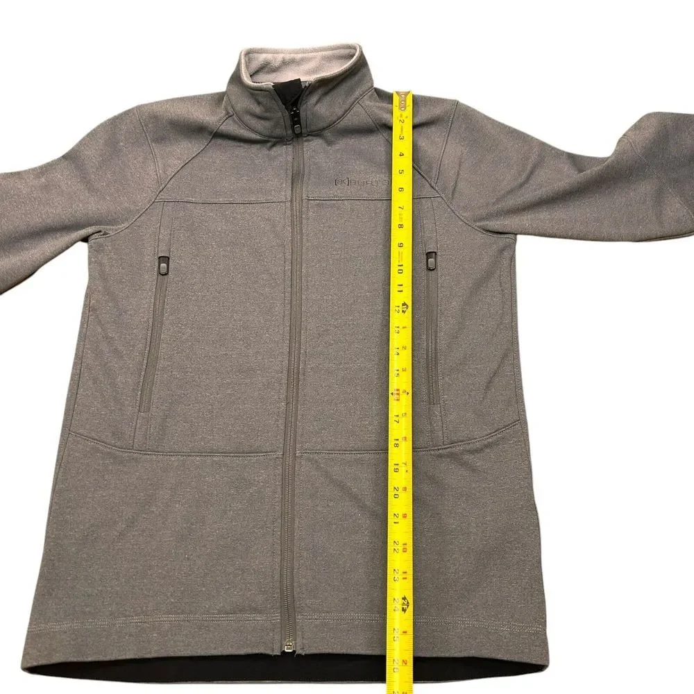 Burton AK Full Zip Jacket Gray Size Small Fleece Lined Lightweight Small Flaw‎